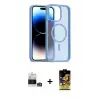 ieg™ iPhone 14 Pro Max Kılıf Siluet Minimal Prime - Siyah Buffer Cam Ekran Koruyucu + Bilvis Titan Kamera Lens - GS