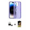 ieg™ iPhone 14 Pro Max Kılıf Siluet Minimal Prime - Siyah Buffer Cam Ekran Koruyucu + Bilvis Titan Kamera Lens - GS