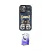 ieg™ iPhone 14 Pro Max Kılıf Siluet Modern Özel Seri - Siyah Bilvis 5in1 5D Magic Hayalet Cam Ekran Koruyucu