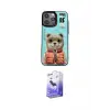 ieg™ iPhone 14 Pro Max Kılıf Siluet Modern Özel Seri - Siyah Bilvis 5in1 5D Magic Hayalet Cam Ekran Koruyucu