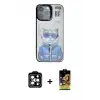 ieg™ iPhone 14 Pro Max Kılıf Siluet Modern Özel Seri - Siyah Buffer Cam Ekran Koruyucu + PVD Metal Kamera Lens - TU