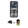 ieg™ iPhone 14 Pro Max Kılıf Siluet Modern Özel Seri - Siyah Buffer Cam Ekran Koruyucu + Raze Metal Kamera Lens - GS