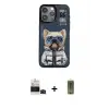 ieg™ iPhone 14 Pro Max Kılıf Siluet Modern Özel Seri - Siyah Joko Magic 5D Hayalet Cam + Bilvis Titan Kamera Lens - SH