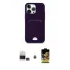 ieg™ iPhone 14 Pro Max Kılıf Vadi Çizgi Prime - Siyah Buffer Cam Ekran Koruyucu + Bilvis Titan Kamera Lens - GS