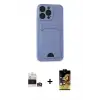 ieg™ iPhone 14 Pro Max Kılıf Vadi Çizgi Prime - Siyah Buffer Cam Ekran Koruyucu + Bilvis Titan Kamera Lens - GS