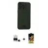 ieg™ iPhone 14 Pro Max Kılıf Vadi Çizgi Prime - Siyah Buffer Cam Ekran Koruyucu + Bilvis Titan Kamera Lens - GD