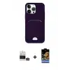 ieg™ iPhone 14 Pro Max Kılıf Vadi Çizgi Prime - Siyah Buffer Hayalet Cam Ekran Koruyucu + Bilvis Titan Kamera Lens - GS