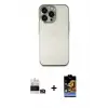 ieg™ iPhone 14 Pro Max Kılıf Vadi Minimal - Siyah Buffer Hayalet Cam Ekran Koruyucu + Bilvis Titan Kamera Lens - GD