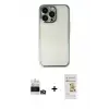 ieg™ iPhone 14 Pro Max Kılıf Vadi Minimal - Siyah Mat Seramik Nano Ekran Koruyucu + Bilvis Titan Kamera Lens - GD