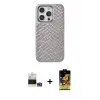 ieg™ iPhone 14 Pro Max Kılıf Vadi Özel Seri - Siyah Buffer Cam Ekran Koruyucu + Bilvis Titan Kamera Lens - GS