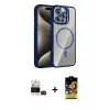 ieg™ iPhone 14 Pro Max Kılıf Yadigar Asil Koleksiyonu - Siyah Buffer Cam Ekran Koruyucu + Bilvis Titan Kamera Lens - DNMR