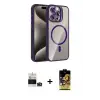 ieg™ iPhone 14 Pro Max Kılıf Yadigar Asil Koleksiyonu - Siyah Buffer Cam Ekran Koruyucu + Bilvis Titan Kamera Lens - DNMR