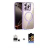 ieg™ iPhone 14 Pro Max Kılıf Yadigar Asil Koleksiyonu - Siyah Buffer Hayalet Cam Ekran Koruyucu + Bilvis Titan Kamera Lens - SH