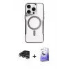 ieg™ iPhone 14 Pro Max Kılıf Yadigar Klasik Özel Seri - Siyah Bilvis 5in1 5D Magic Hayalet Cam Ekran Koruyucu + Raze Metal Kamera Lens - GS