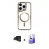 ieg™ iPhone 14 Pro Max Kılıf Yadigar Klasik Özel Seri - Siyah Bilvis 5in1 5D Magic Hayalet Cam Ekran Koruyucu + Raze Metal Kamera Lens - GS