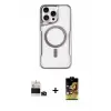 ieg™ iPhone 14 Pro Max Kılıf Yadigar Klasik Özel Seri - Siyah Buffer Cam Ekran Koruyucu + Bilvis Titan Kamera Lens - DNMR