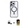 ieg™ iPhone 14 Pro Max Kılıf Yadigar Klasik Özel Seri - Siyah Buffer Cam Ekran Koruyucu + Bilvis Titan Kamera Lens - DNMR