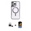 ieg™ iPhone 14 Pro Max Kılıf Yadigar Klasik Özel Seri - Siyah Buffer Hayalet Cam Ekran Koruyucu + Bilvis Titan Kamera Lens - DNMR
