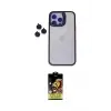 ieg™ iPhone 14 Pro Max Kılıf Yankı Asil Serisi - Siyah Buffer Cam Ekran Koruyucu