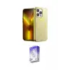 ieg™ iPhone 14 Pro Max Kılıf Yankı Çizgi - Siyah Bilvis 5in1 3D Magic Cam Ekran Koruyucu