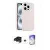 ieg™ iPhone 14 Pro Max Kılıf Yankı Form Serisi - Siyah Bilvis 5in1 3D Magic Cam Ekran Koruyucu + Raze Metal Kamera Lens - GS