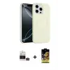 ieg™ iPhone 14 Pro Max Kılıf Yankı Form Serisi - Siyah Buffer Cam Ekran Koruyucu + Bilvis Titan Kamera Lens - GS