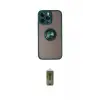 ieg™ iPhone 14 Pro Max Kılıf Yörünge Çizgi - Siyah Joko Magic 5D Hayalet Cam