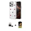 ieg™ iPhone 14 Pro Max Kılıf Yörünge Form - Siyah Buffer Cam Ekran Koruyucu + Bilvis Titan Kamera Lens - DNMR