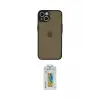 ieg™ iPhone 15 Kılıf Ahenk Çizgi Serisi - Siyah Polymer Nano Ekran Koruyucu