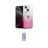 ieg™ iPhone 15 Kılıf Eksen Minimal Özel Seri - Siyah Joko Magic 5D Cam