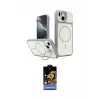 ieg™ iPhone 15 Kılıf İz Modern Prime - Siyah Buffer Hayalet Cam Ekran Koruyucu