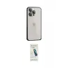 ieg™ iPhone 15 Pro Kılıf Eksen Form Serisi - Şeffaf Pasifik Cam Ekran Koruyucu