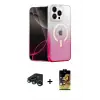 ieg™ iPhone 15 Pro Kılıf Eksen Minimal Özel Seri - Siyah Buffer Cam Ekran Koruyucu + Raze Metal Kamera Lens - LT