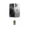 ieg™ iPhone 15 Pro Kılıf Eksen Minimal Özel Seri - Siyah Joko Magic 5D Hayalet Cam