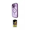 ieg™ iPhone 15 Pro Kılıf Kıvılcım Modern Koleksiyonu - Siyah Buffer Cam Ekran Koruyucu