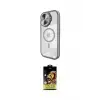 ieg™ iPhone 15 Pro Kılıf Kıvılcım Modern Koleksiyonu - Siyah Buffer Cam Ekran Koruyucu