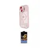 ieg™ iPhone 15 Pro Kılıf Kıvılcım Modern Koleksiyonu - Siyah Buffer Hayalet Cam Ekran Koruyucu