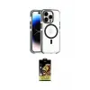ieg™ iPhone 15 Pro Kılıf Kozmos Doku Koleksiyonu - Siyah Buffer Cam Ekran Koruyucu