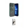 ieg™ iPhone 15 Pro Kılıf Nova Işık Özel Seri - Siyah Bilvis 3D Mat Cam Ekran Koruyucu