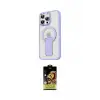 ieg™ iPhone 15 Pro Kılıf Pusula Doku Koleksiyonu - Siyah Buffer Cam Ekran Koruyucu