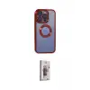 ieg™ iPhone 15 Pro Kılıf Pusula Form - Siyah Bilvis 3D Cam Ekran Koruyucu