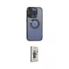 ieg™ iPhone 15 Pro Kılıf Pusula Form - Siyah Bilvis 3D Cam Ekran Koruyucu
