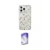 ieg™ iPhone 15 Pro Kılıf Pusula Form - Siyah Bilvis 5in1 3D Magic Cam Ekran Koruyucu