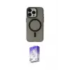 ieg™ iPhone 15 Pro Kılıf Yadigar Işık - Siyah Bilvis 5in1 3D Magic Cam Ekran Koruyucu