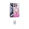 ieg™ iPhone 15 Pro Max Kılıf Ahenk Doku Özel Seri - Siyah Bilvis 0.18mm Plus Cam Ekran Koruyucu