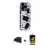 ieg™ iPhone 15 Pro Max Kılıf Ahenk Modern Serisi - Siyah Buffer Cam Ekran Koruyucu + Raze Metal Kamera Lens - SH