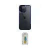 ieg™ iPhone 15 Pro Max Kılıf Akış Çizgi Koleksiyonu - Siyah Polymer Nano Ekran Koruyucu