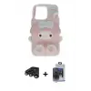 ieg™ iPhone 15 Pro Max Kılıf Akış Yansıma - Siyah Vanessa Magic Cam + Raze Metal Kamera Lens - LT