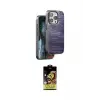 ieg™ iPhone 15 Pro Max Kılıf Atlas Minimal Özel Seri - Siyah Buffer Cam Ekran Koruyucu