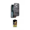 ieg™ iPhone 15 Pro Max Kılıf Atlas Minimal Özel Seri - Siyah Buffer Cam Ekran Koruyucu